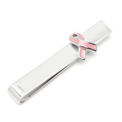 Pink Ribbon Tie Bar