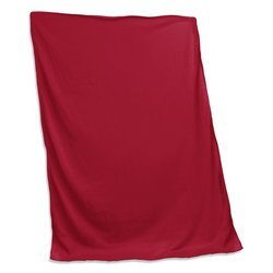 Plain Cardinal Sweatshirt Blanket