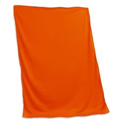 Plain Orange Sweatshirt Blanket