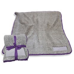 Plain Purple Trim Frosty Fleece