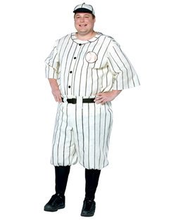 Plus Size Old Tyme Baseball Player Costume