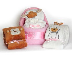 Plush Diaper Cradle Baby Girl Gift Set