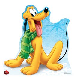 Pluto Holiday Disney Limited Edition Cardboard Cutout