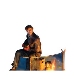 Polar Express Hobo Cardboard Cutout