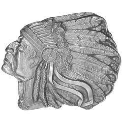 Pontiac Indian Antiqued Belt Buckle