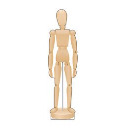 Poseable Wooden Mannequin Cardboard Cutout