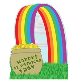 Pot of Gold with Rainbow Cardboard Cutout