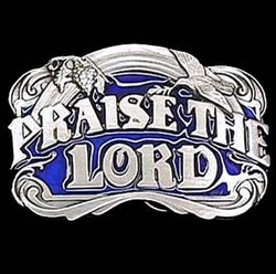 Praise The Lord Enameled Belt Buckle