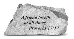 Proverbs 17:17 Engraved Stone