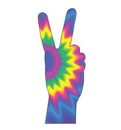 Psychedelic Peace Sign Cardboard Cutout