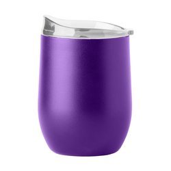 Purple 16oz Powder Coat Curved Beverage Tumbler