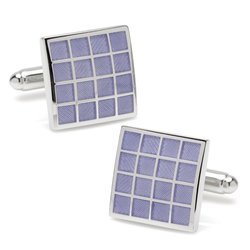 Purple Checker Square  Cufflinks
