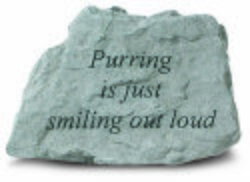 Purring is just smiling Engraved Stone