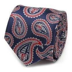R2D2 Blue and Red Paisley Men's Tie
