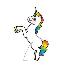 Rainbow Unicorn Cardboard Cutout