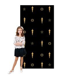 Red Carpet Step and Repeat Backdrop Cardboard Cutout