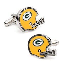 Retro Green Bay Packers Helmet Cufflinks