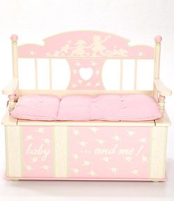 Rock-A-My-Baby Child Toy Box Bench