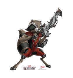 Rocket Raccoon Animated Guardians of the Galaxy Cardboard Cutout