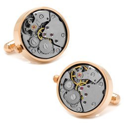 Rose Gold Watch Movement Cufflinks