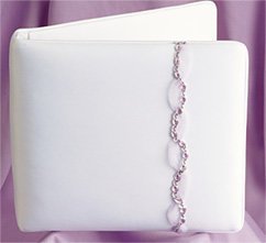 Satin Pastel Braid Collection Guest Book with Lavendar