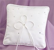 Scattered Rhinestone & Pearl Collection Ring Pillow