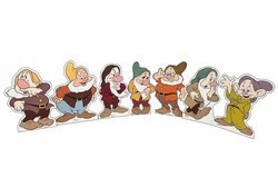 Seven Dwarfs Group Cardboard Cutout