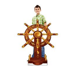 Ships Wheel Cardboard Cutout