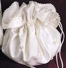 Silk Satin Pearl Collection Pearled Bride's Purse