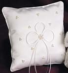Silk Satin Pearl Collection Pearled Ring Pillow
