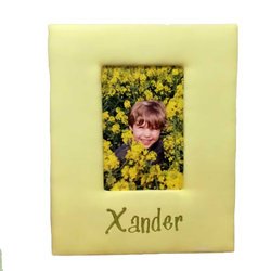 Silk Shantung Personalized Baby Picture Frame