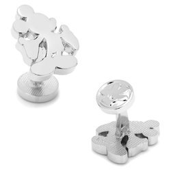 Silver Mickey Mouse Silhouette Cufflinks