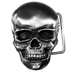 Skull Antiqued Belt Buckle