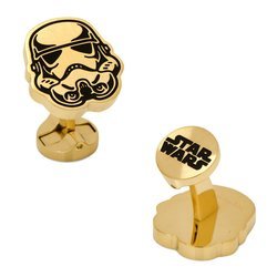 Stainless Steel Black and Gold Stormtrooper Cufflinks