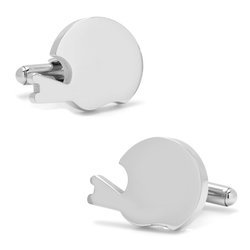 Stainless Steel Engravable Football Helmet Cufflinks