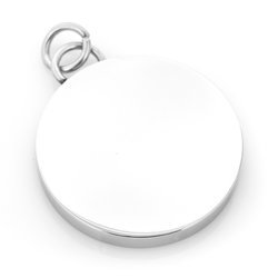 Stainless Steel Engravable Round Infinity Pendant