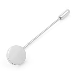 Stainless Steel Engravable Round Infinity Stick Pin