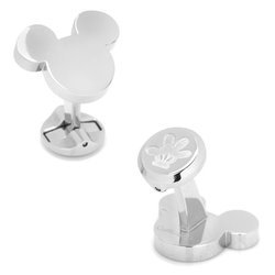 Stainless Steel Mickey Mouse Silhouette Cufflinks