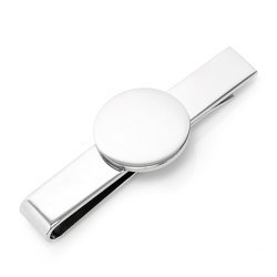 Stainless Steel Round Infinity Engravable Tie Bar