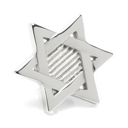 Star of David Stainless Steel Lapel Pin