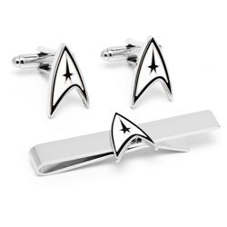 Star Trek Cufflinks and Tie Bar Gift Set
