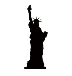 Statue Of Liberty Silhouette Cardboard Cutout