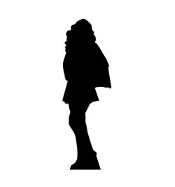 Superhero Girl Silhouette Cardboard Cutout