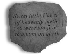 Sweet little flower of heavenly birth Stone