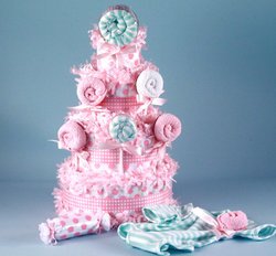 Tasty as a Lollipop Baby Girl Diaper Cake Gift