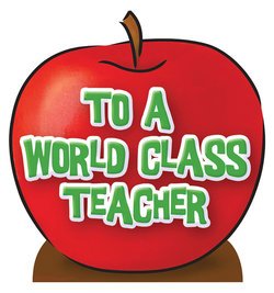 Teacher's Appreciation Apple Cardboard Cutout