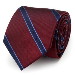 The Phillip Tie (Burgundy Stripe Men's Tie)
