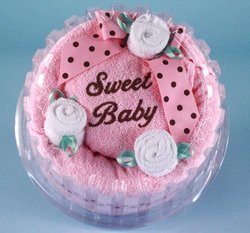 The Sweetest Baby Girl Hooded Towel Cake