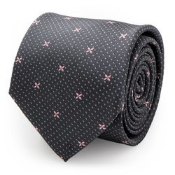 The Zachary Tie (Gray Quatrefoil Men's Tie)