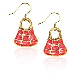 Tic-Tac-To Purse Charm Earrings in Gold